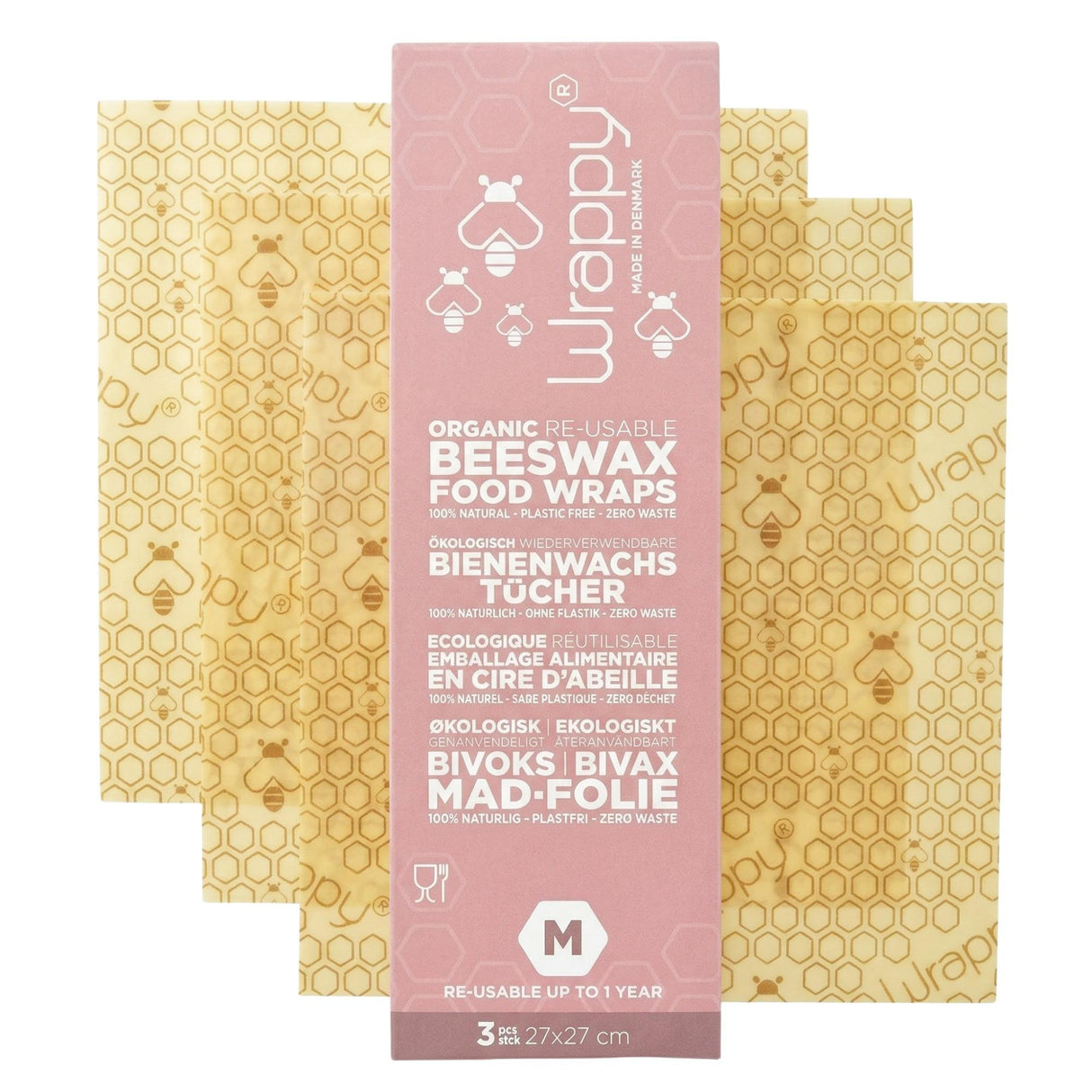 Wrappy® Bivokspapir - Medium 3 stk