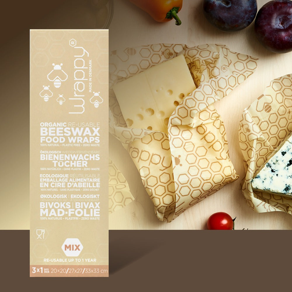 Wrappy Bivokspapir - Mix S/M/L - 3 ark Wrappy