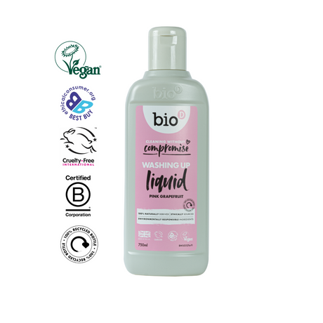 BIO-D - Flytende oppvaskmiddel - Grapefrukt - 750ml - Suztain.no