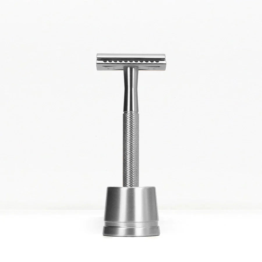 Bambaw Safety Razor med holder - Silver - Suztain.no