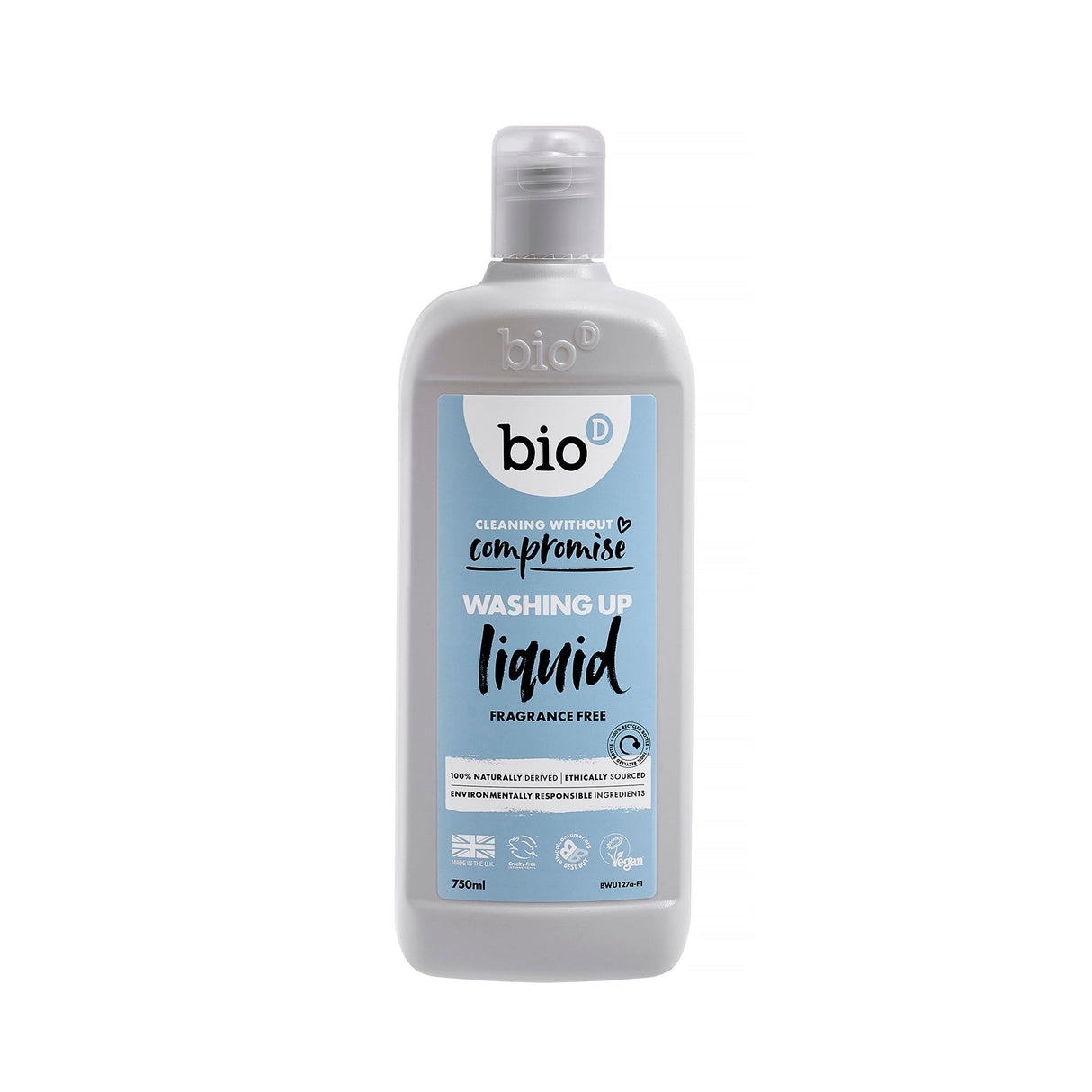 BIO-D - Flytende oppvaskmiddel - Uparfymert - 750ml - Suztain.no