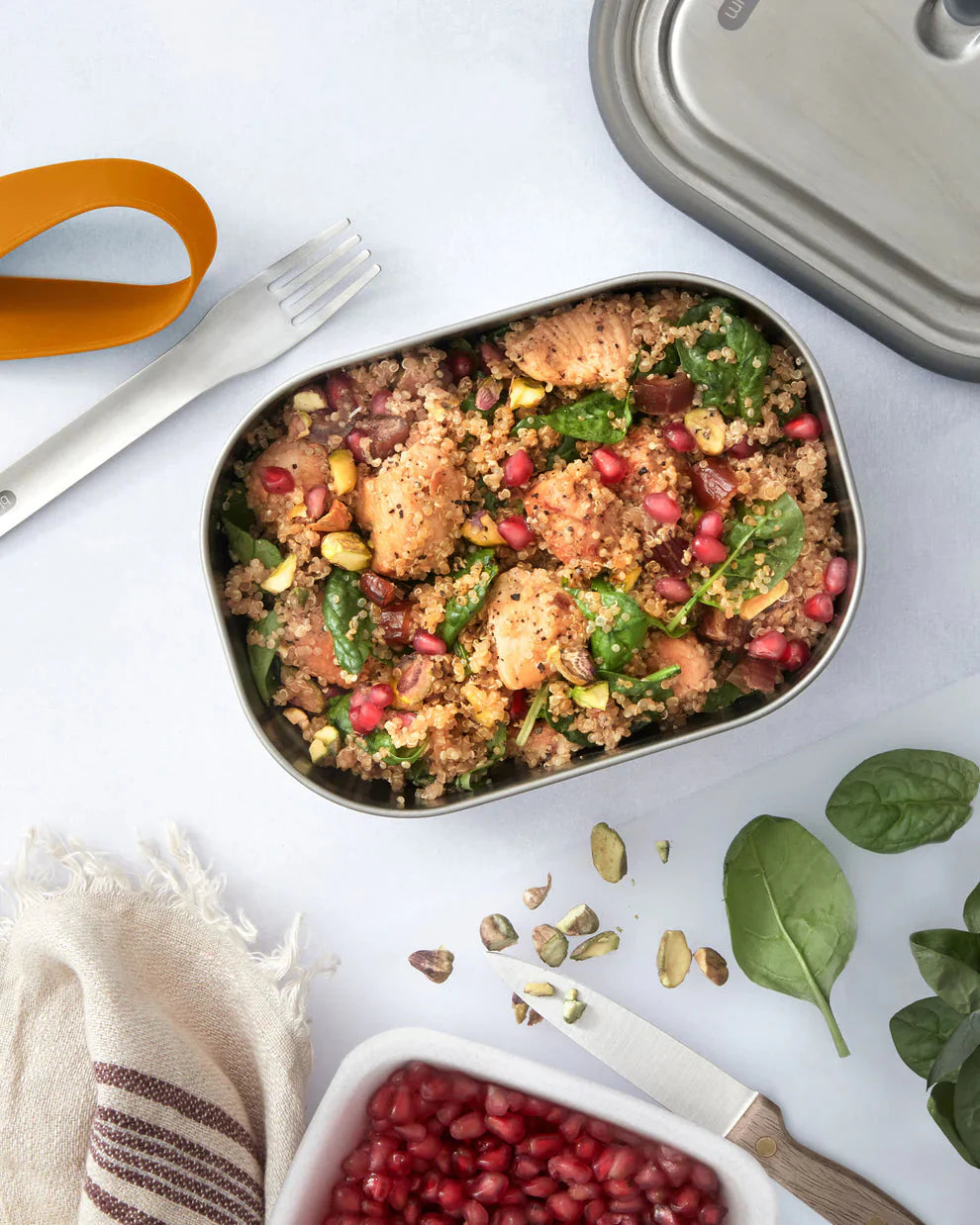 Black & Blum Madkasse Rustfrit Stål 1 L - Orange - Suztain.no