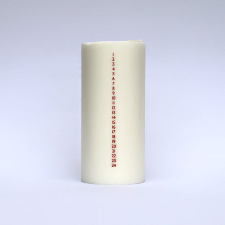 Åbenlys - Kalenderlys - Rød - Stearin og Soyavoks