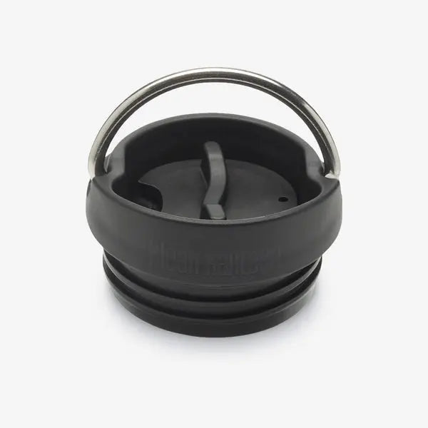 Klean Kanteen TKWide lokk i sort plast med stålhåndtak for 355ml termokopp