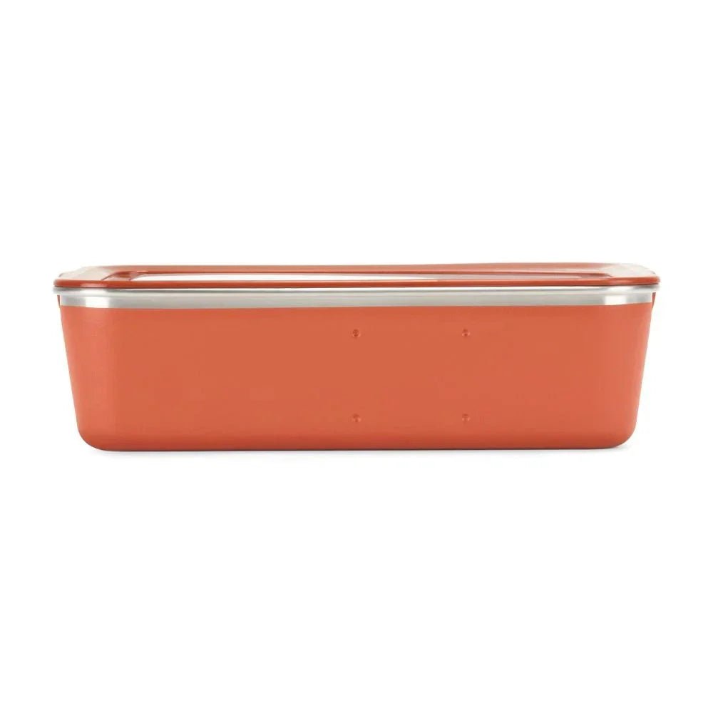 Klean Kanteen matboks 1626 ml Autumn Glaze i rustfritt stål og silikon, sett fra siden