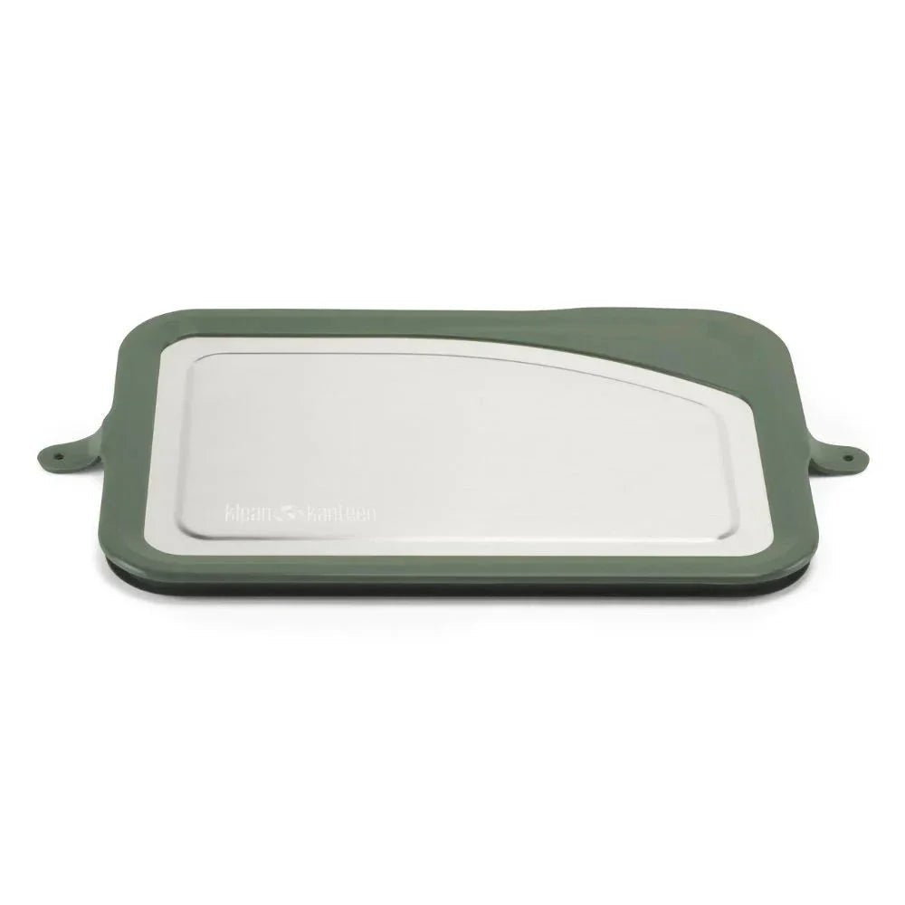 Klean Kanteen matboks 1626 ml Sea Spray i rustfritt stål og silikon, sett ovenfra med lokket på