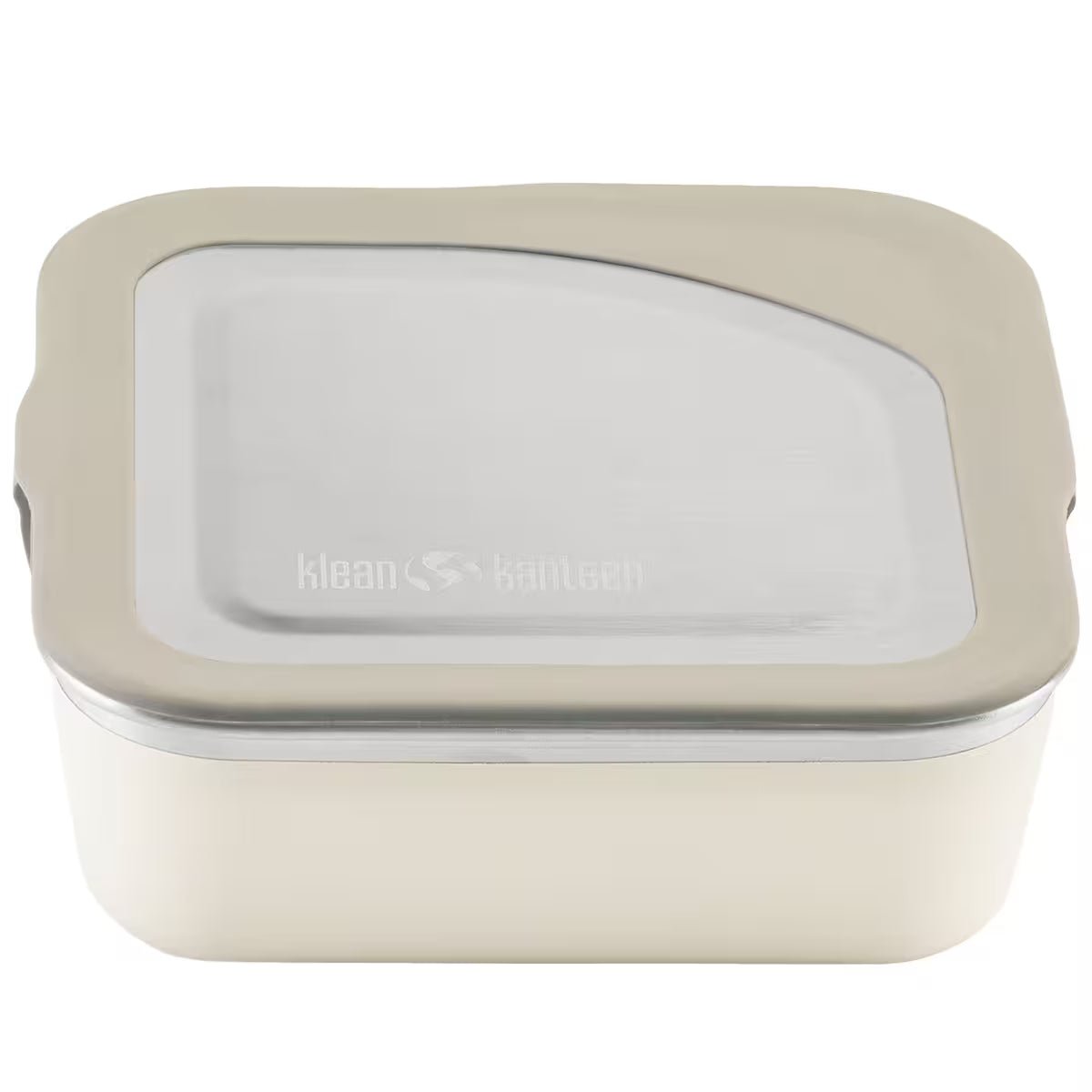 Klean Kanteen matboks 680 ml Tofu i rustfritt stål og silikon, sett ovenfra med lokket på