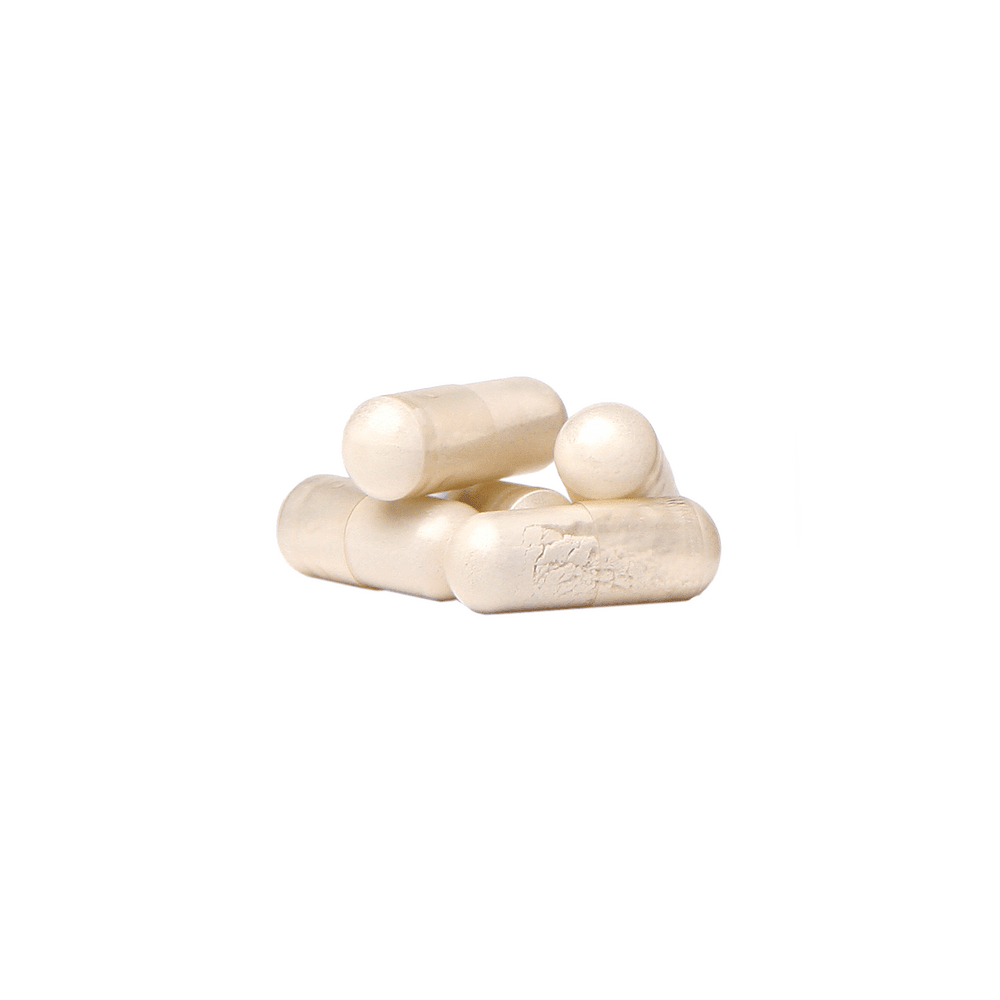 Natures Own Bone Support 120 kapsler i hvite kapsler med pulverfyll, stablet i en liten haug