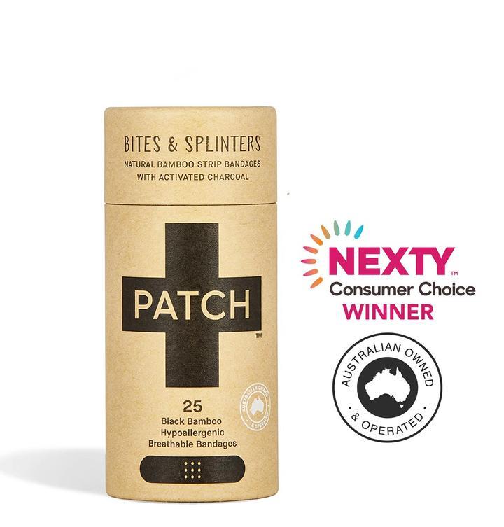 PATCH - Komposterbare bambusplaster - Aktivt kull - 25 stk - Suztain.no