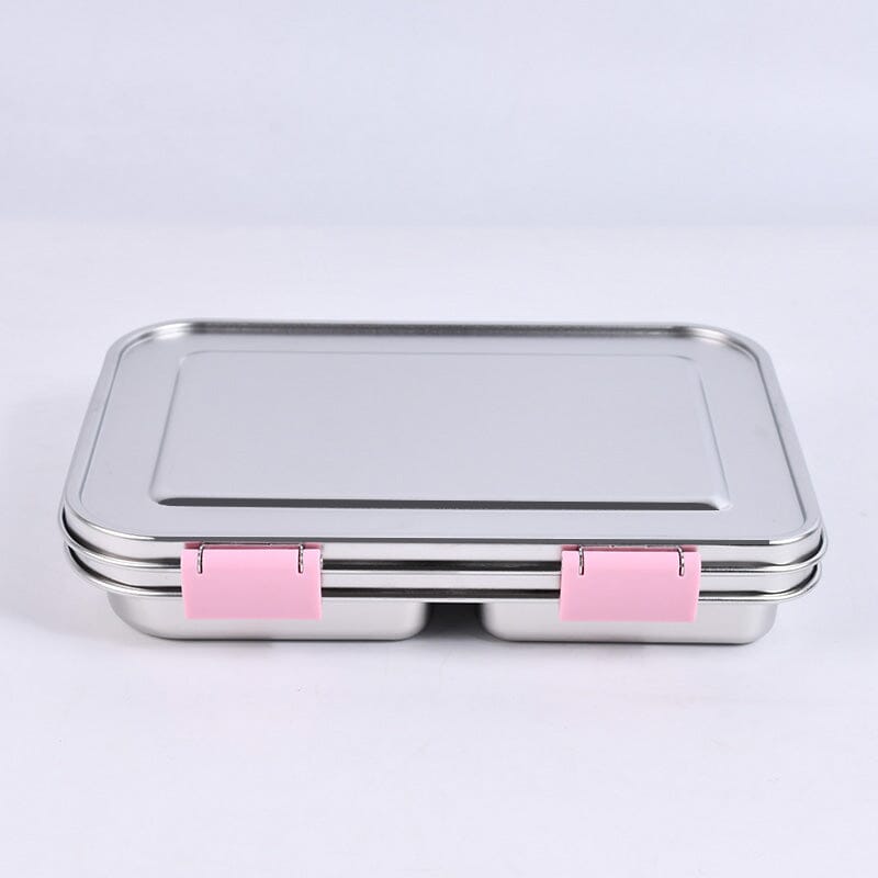 Suztain Matboks i Stål med 3 Rom - Rosa Suztain