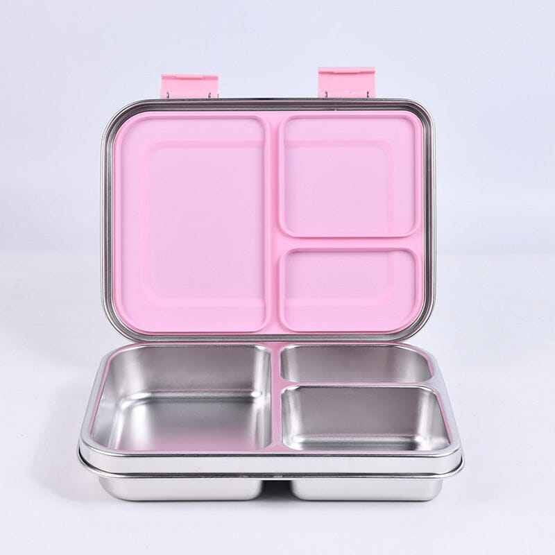 Suztain Matboks i Stål med 3 Rom - Rosa Suztain