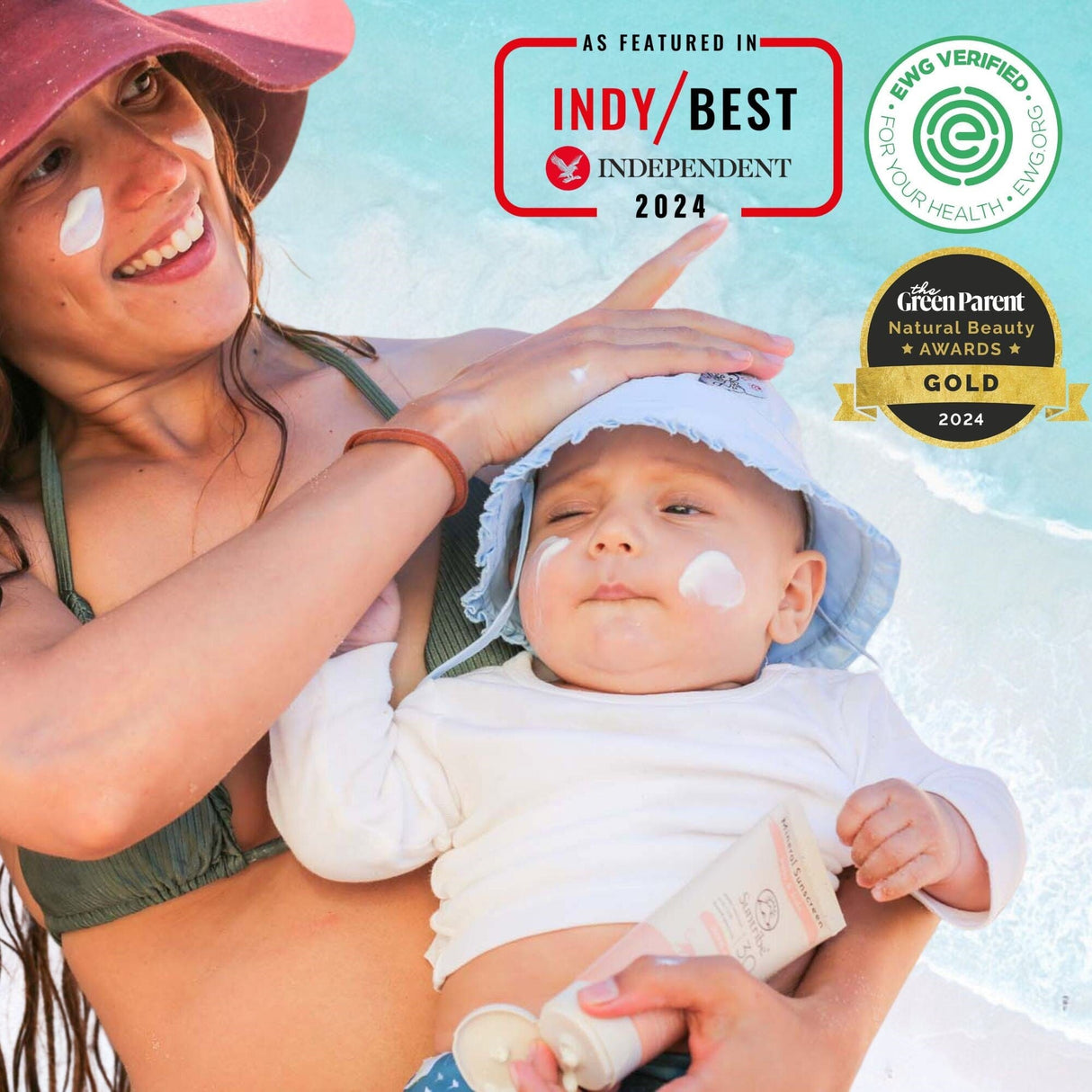 Suntribe All Natural Mineral Børn & Baby Solcreme SPF 30, 100 ml - Suztain.no