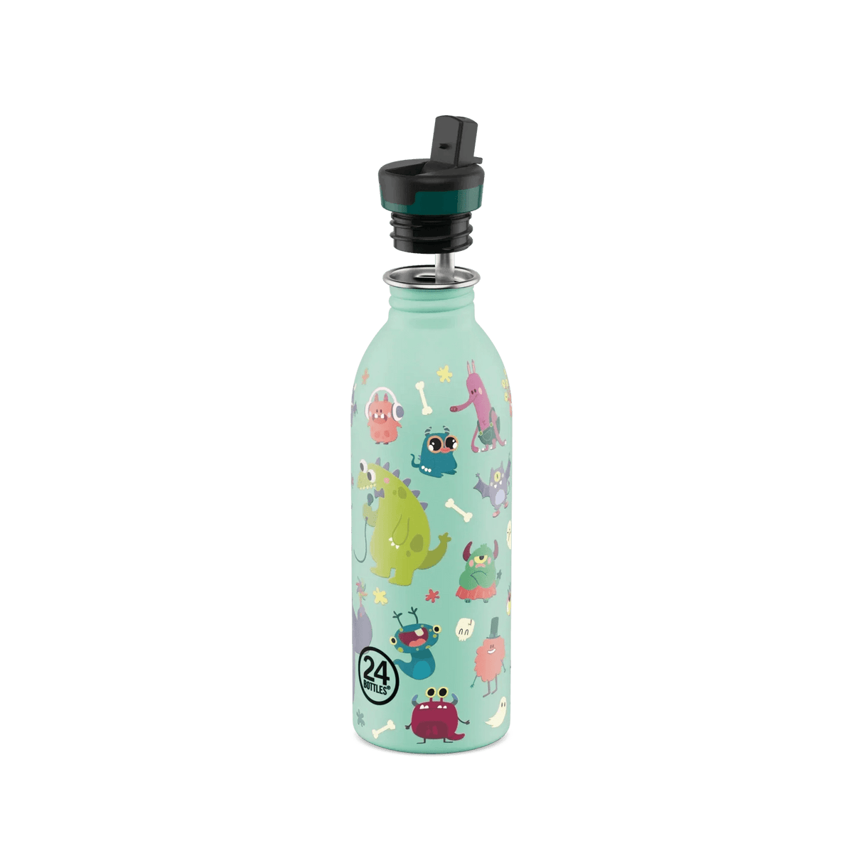 Detaljbilde av 24Bottles Urban 500 ml Spooky Friends med spøkelser og monstre i 3D