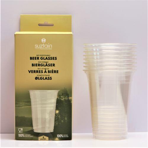 Suztain - Ølglass Plastfritt - 8 stk 0,4 ltr - Suztain.no