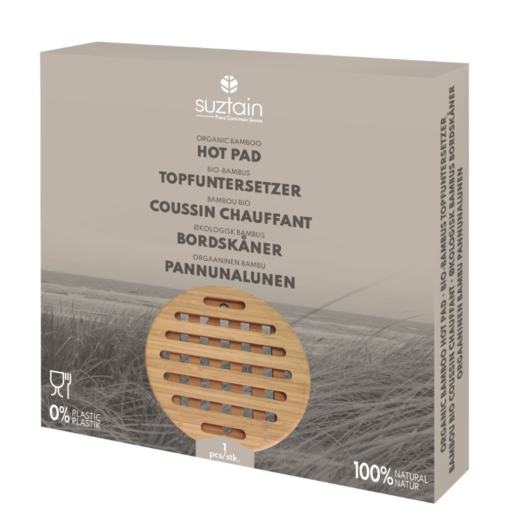 Suztain - Økologisk rund gryteunderlag i Bambus - Suztain.no