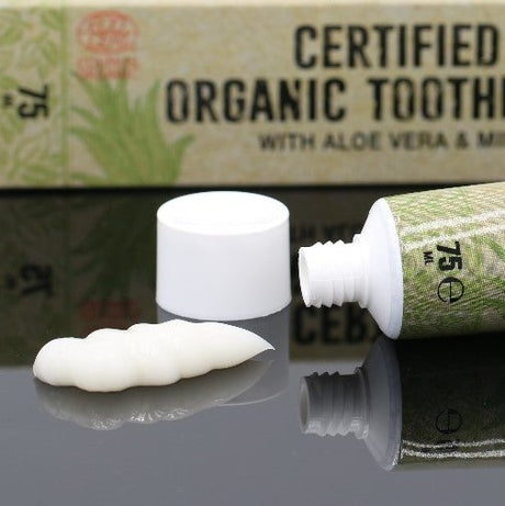 Suztain - Sertifisert Økologisk Tannkrem 75ml - Aloe Vera - Suztain.no