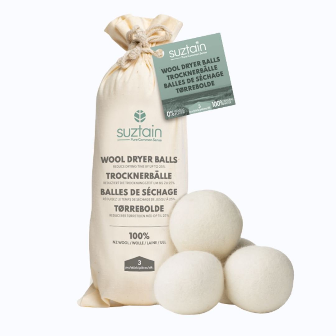 Suztain - Tørkeballer i 100% ull - 3 stk - Suztain - Suztain.no