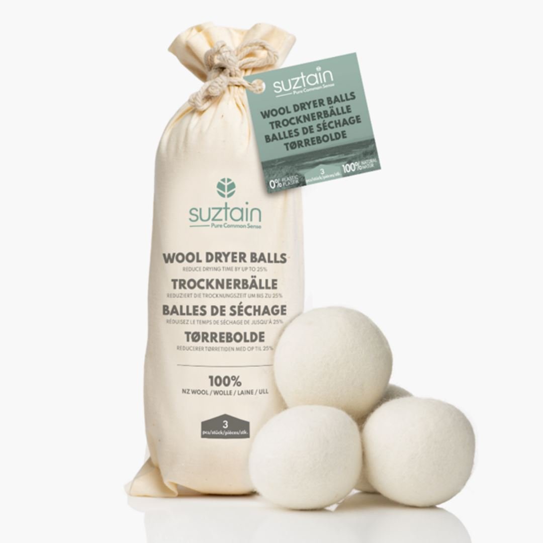 Suztain - Tørkeballer i 100% ull - 3 stk - Suztain - Suztain.no