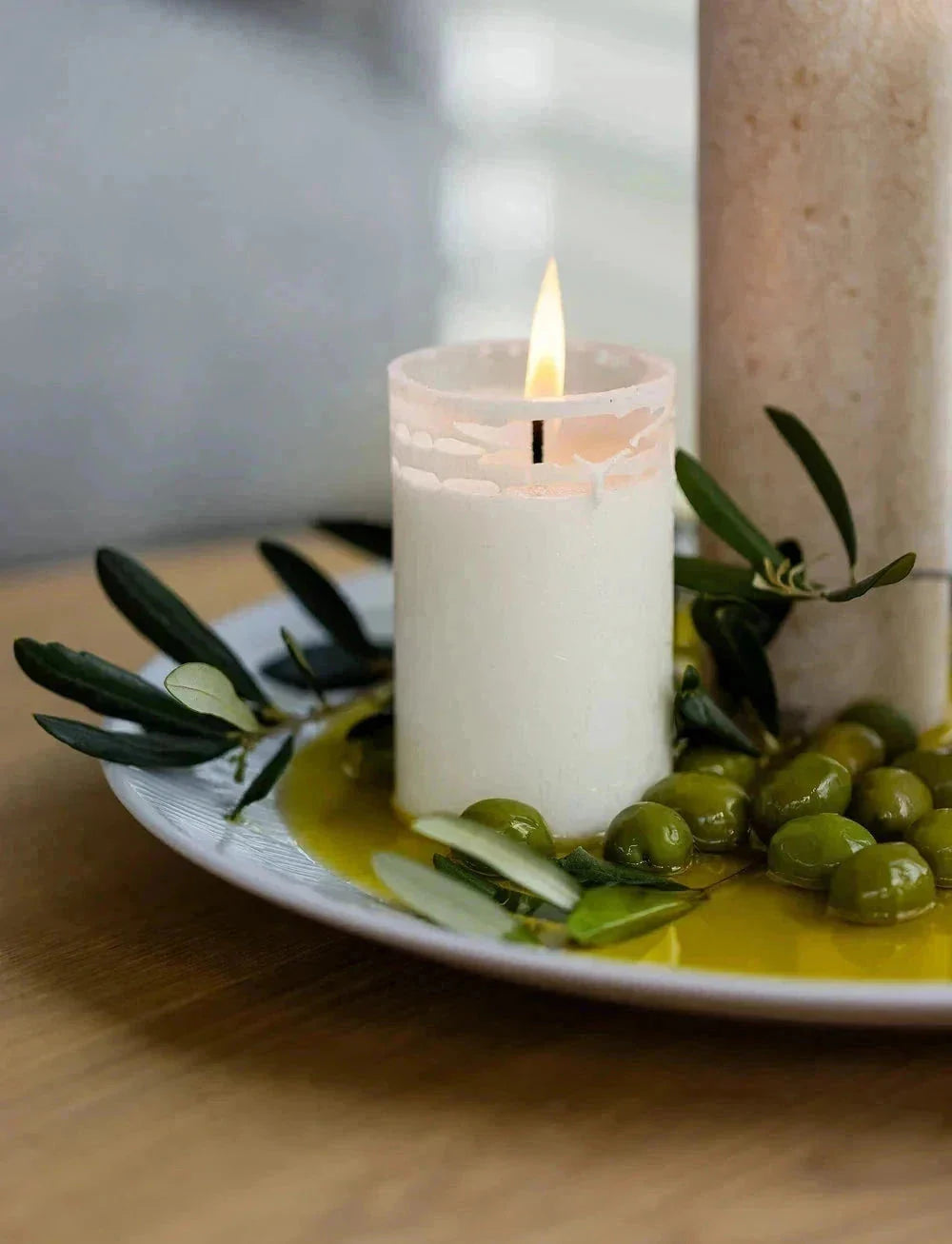 Olivenvoks Bloklys Medium - White