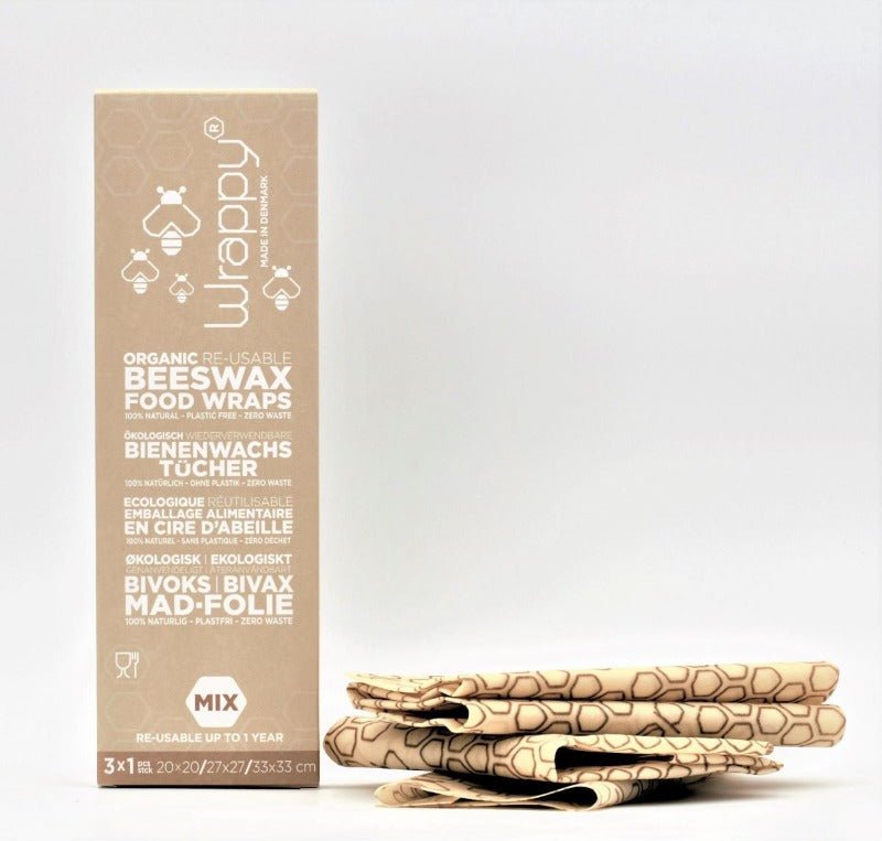 Wrappy Bivoks Matinnpakning - Mix S/M/L - 3 ark - Suztain.no