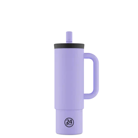 24Bottles Straw Cup – 800 ml isolert kopp med sugerør og håndtak