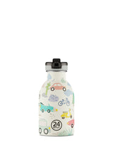 24Bottles Urban Drikkeflaske Barn 250 ml - Adventure Friends med praktisk og enkel drikketut, sett forfra