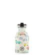 24Bottles Urban Drikkeflaske Barn 250 ml - Adventure Friends med praktisk og enkel drikketut, sett forfra