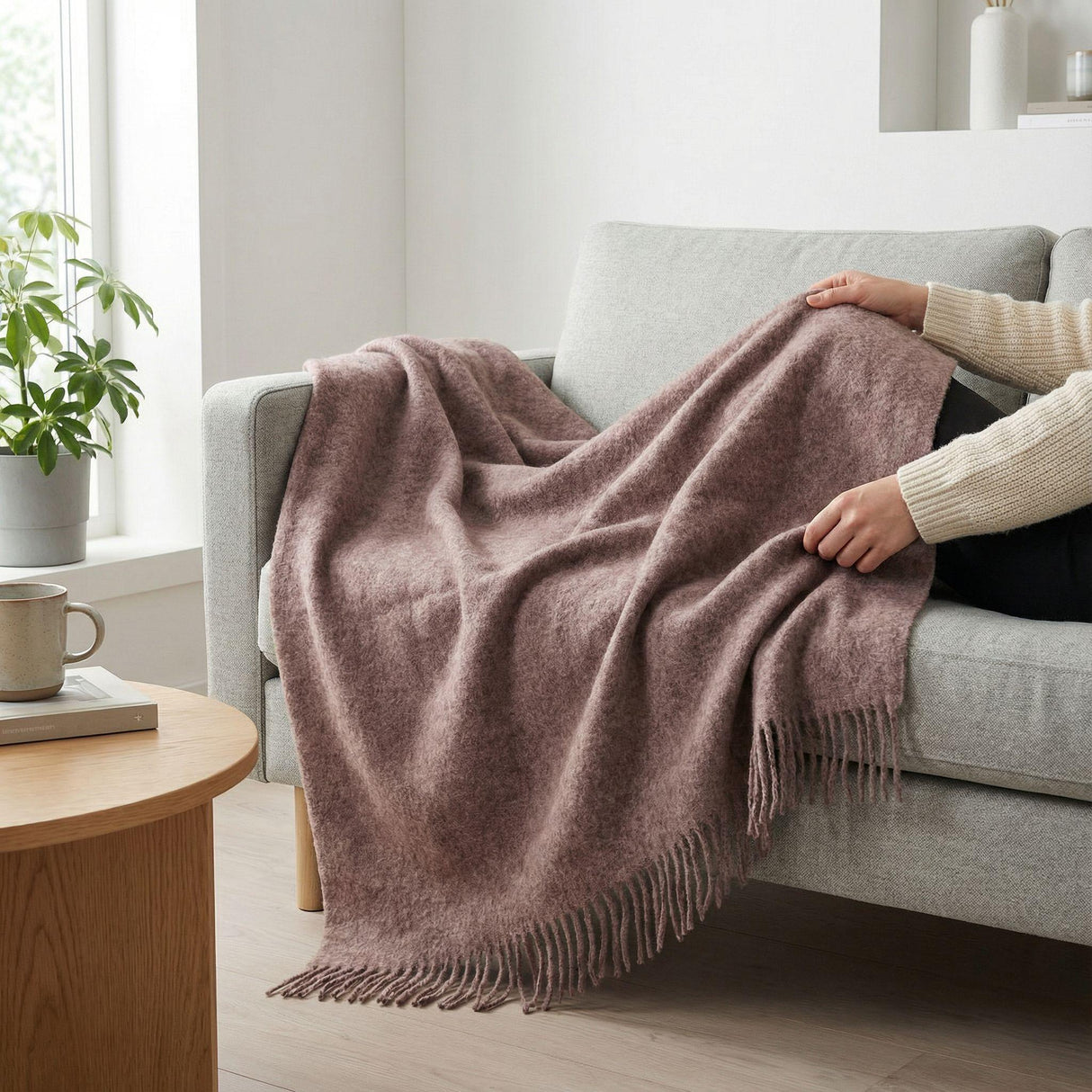 Arctic Ullpledd Melange 130x200 cm - Mocca