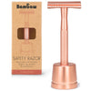 Bambaw Safety Razor med holder - Rose Gold Suztain.no