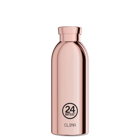 24Bottles Clima Drikkeflaske 500 ml - Rose Gold termos. sett forfra på hvit bakgrunn