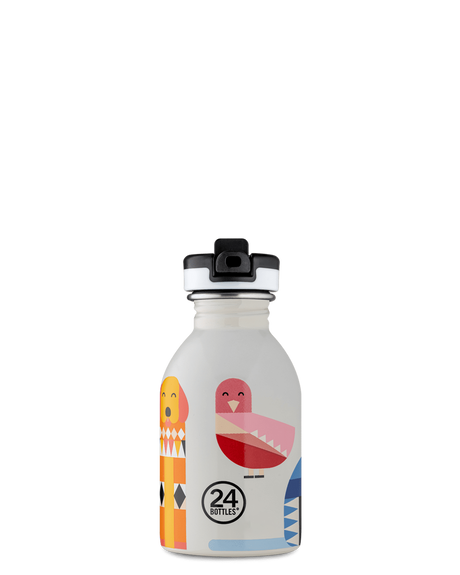 24Bottles Urban Drikkeflaske Barn 250 ml - Best Friends med smart drikketut, sett forfra