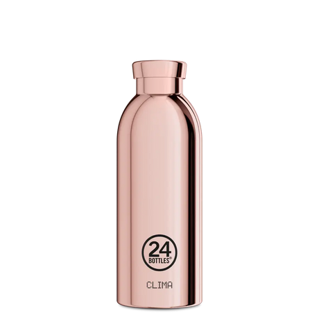 24Bottles Clima Drikkeflaske 500 ml - Rose Gold termos. sett forfra på hvit bakgrunn