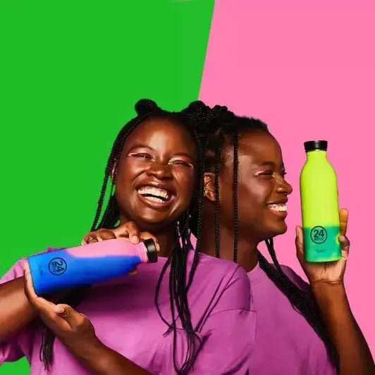 24 Bottles Urban Drikkedunk 500 ml - Reactive Pink / Blue - Suztain.no 