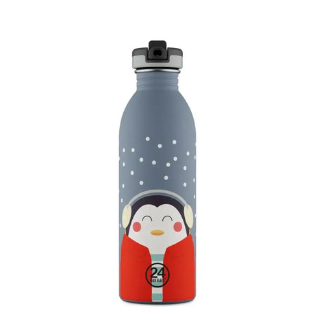 24 Bottles Urban Drikkedunk Børn 500 ml - Happy Penguin - Suztain.no 