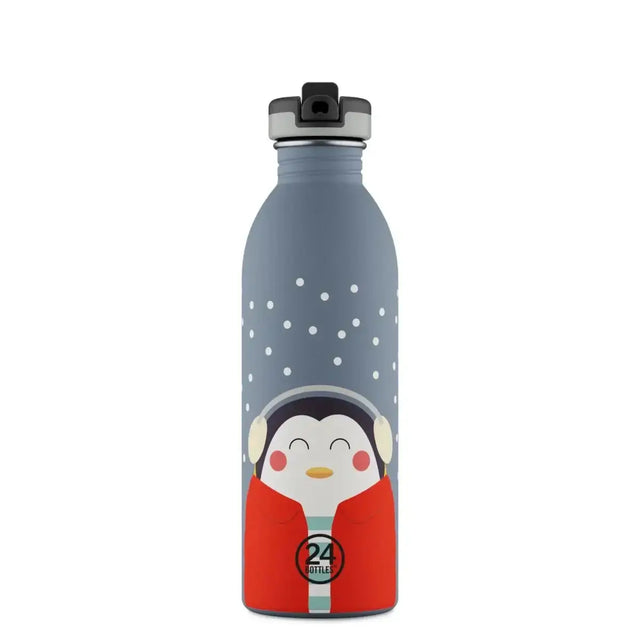 24 Bottles Urban Drikkedunk Børn 500 ml - Happy Penguin - Suztain.no  Suztain.no