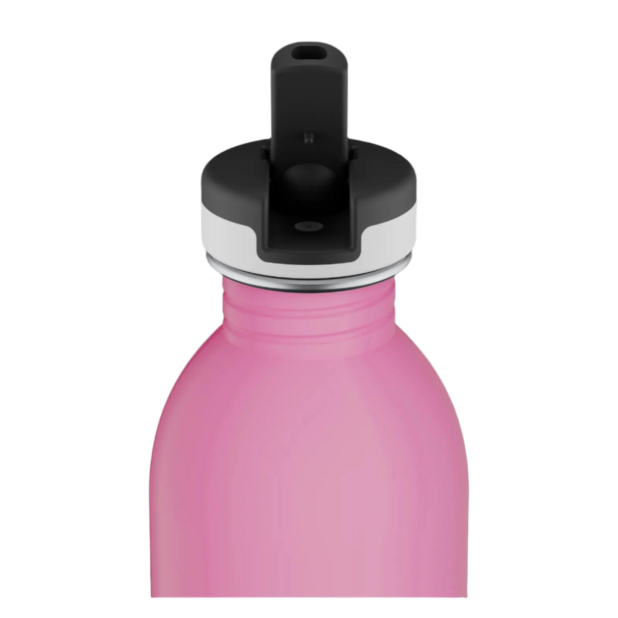 24Bottles Sportslokk - Sort/Hvit på en 24bottle KIDS, Clima og Urban drikkeflaske