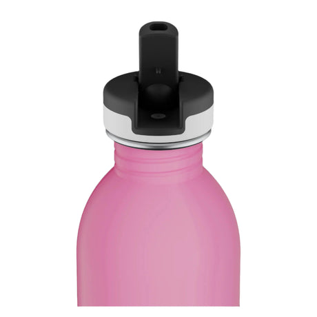 24Bottles Sportslokk - Sort/Hvit på en 24bottle KIDS, Clima og Urban drikkeflaske