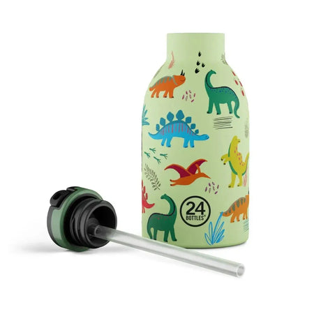 24 Bottles Clima drikkeflaske Sugerør Barn 330 ml - Jurassic Friends