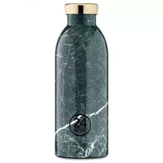 24Bottles Clima Drikkeflase 500ml - Green Marble - Suztain.no  Suztain.no