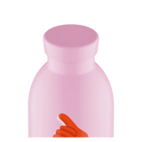 24Bottles Clima Drikkeflaske 500 ml Hey! Pink i rustfritt stål, nærbilde av flaskehalsen