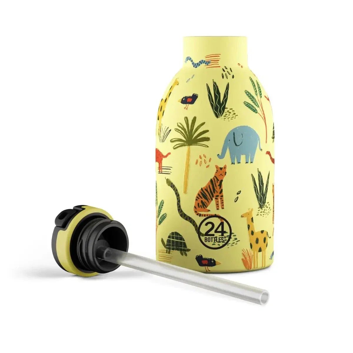 24 Bottles Clima drikkeflaske Sugerør Barn 330 ml - Jungle Friends