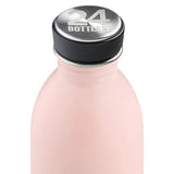 24Bottles Urban Drikkeflaske 1000 ml Dusty Pink i rustfritt stål, nærbilde av flaskehals og kork