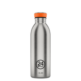 24Bottles Urban Drikkeflaske 500 ml - Steel sett forfra på hvit bakgrunn