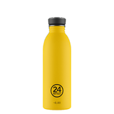 24Bottles Urban drikkeflaske 500 ml i taxi-gul farge med sort lokk i minimalistisk design