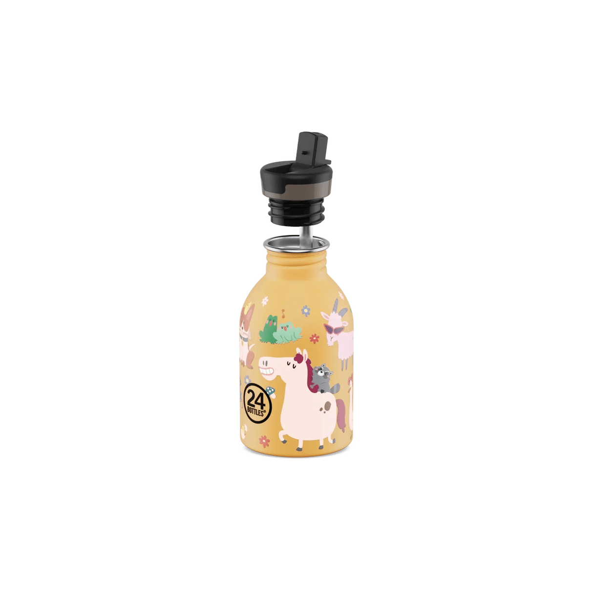 24Bottles Urban Drikkeflaske Barn 250 ml Farm Friends i rustfritt stål, detaljbilde