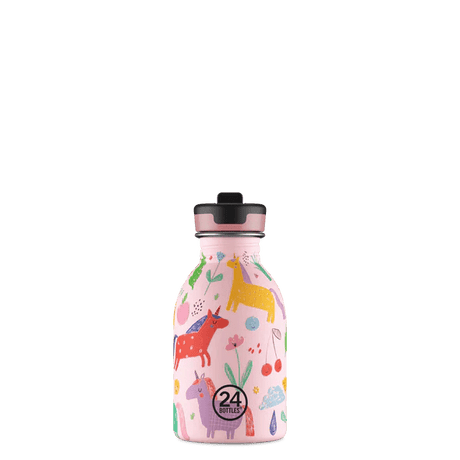 24Bottles Urban drikkeflaske barn 250 ml med fargerikt Magic Friends-mønster