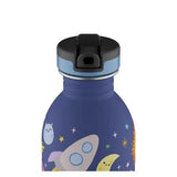 24Bottles Urban Drikkeflaske Barn 250 ml Space Friends i rustfritt stål, nærbilde av tuten