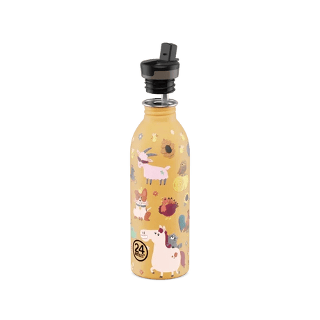 24Bottles Urban Drikkeflaske Barn 500 ml Farm Friends i rustfritt stål, detaljbilde