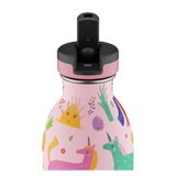 24Bottles Urban Drikkeflaske Barn 500 ml med magiske figurer og rosa lokk