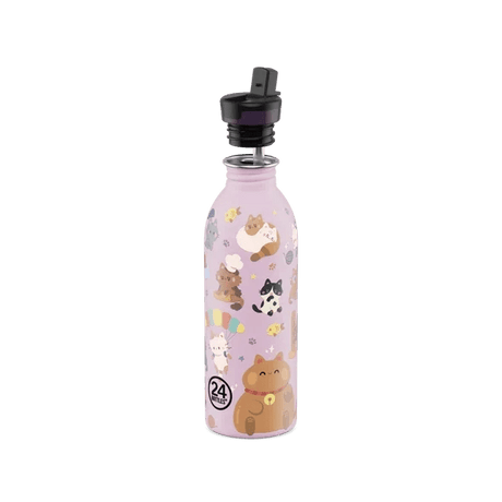 24Bottles Urban Drikkeflaske Barn 500 ml Meow Friends i rustfritt stål, detaljbilde
